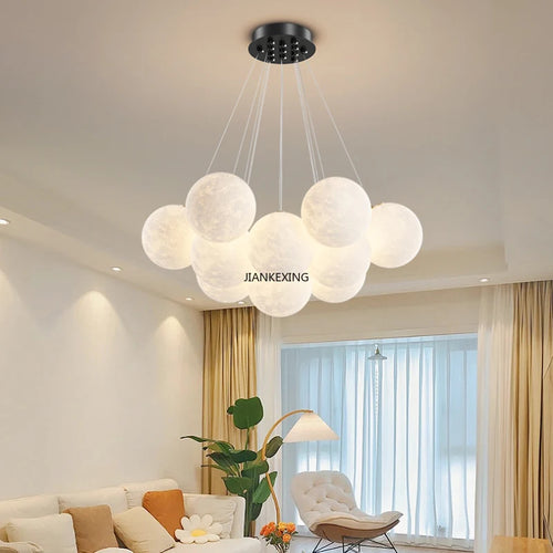Modern LED bubble ball chandelier pendant light decor - vue 3 sur 24