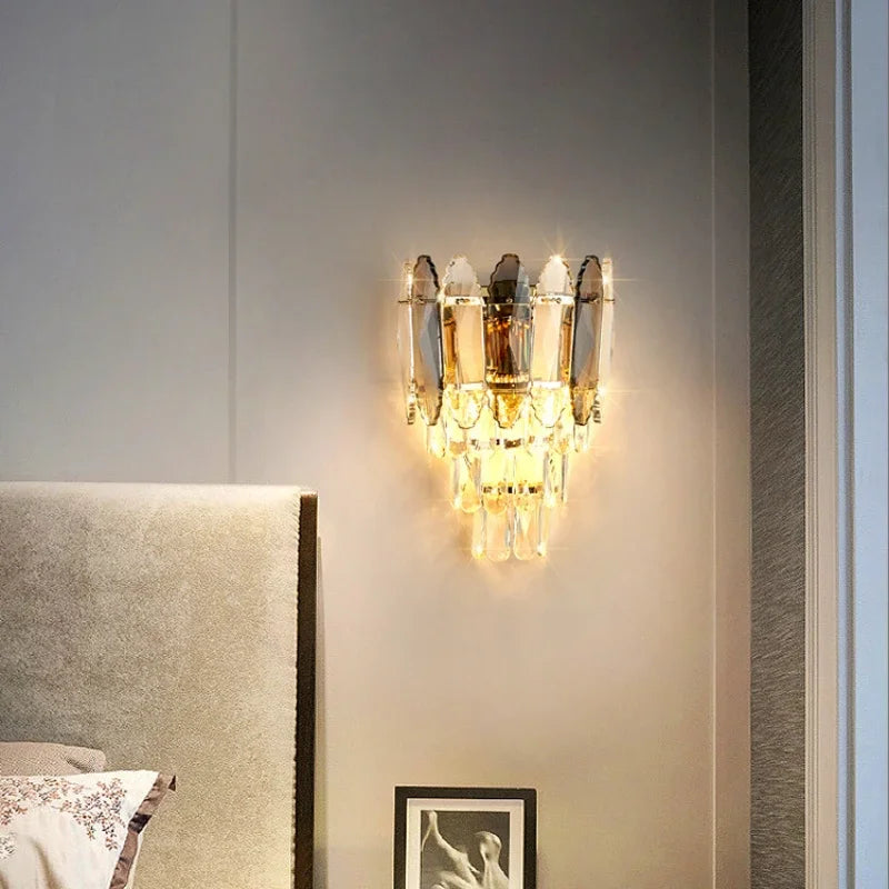 Creative nordic crystal wall light modern decorative indoor design - vue 5 sur 12