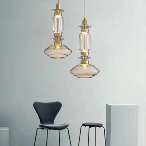 Custom stained glass chandelier for bright interior decor - vue 4 sur 11