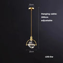 Art deco crystal glass pendant light with LED lighting