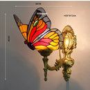 Turkish flower wall light with decorative baroque glass lampshade