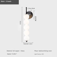 Modern copper wall light for interior decoration