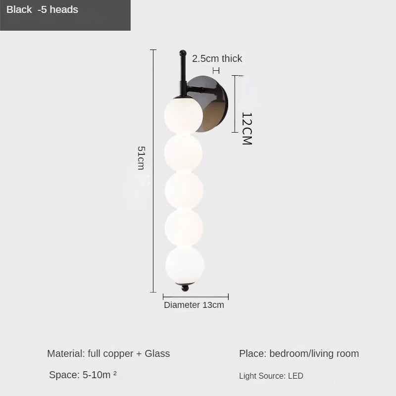 Modern copper wall light for interior decoration