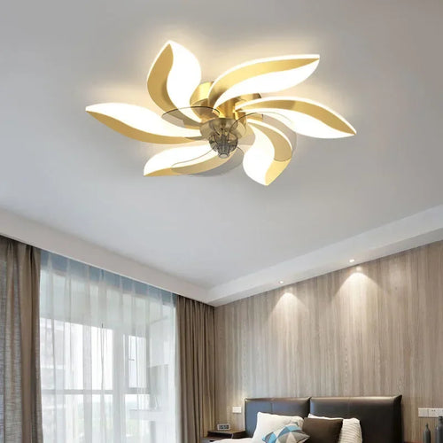 Ceiling fan with light and remote control for indoor use - vue 2 sur 8