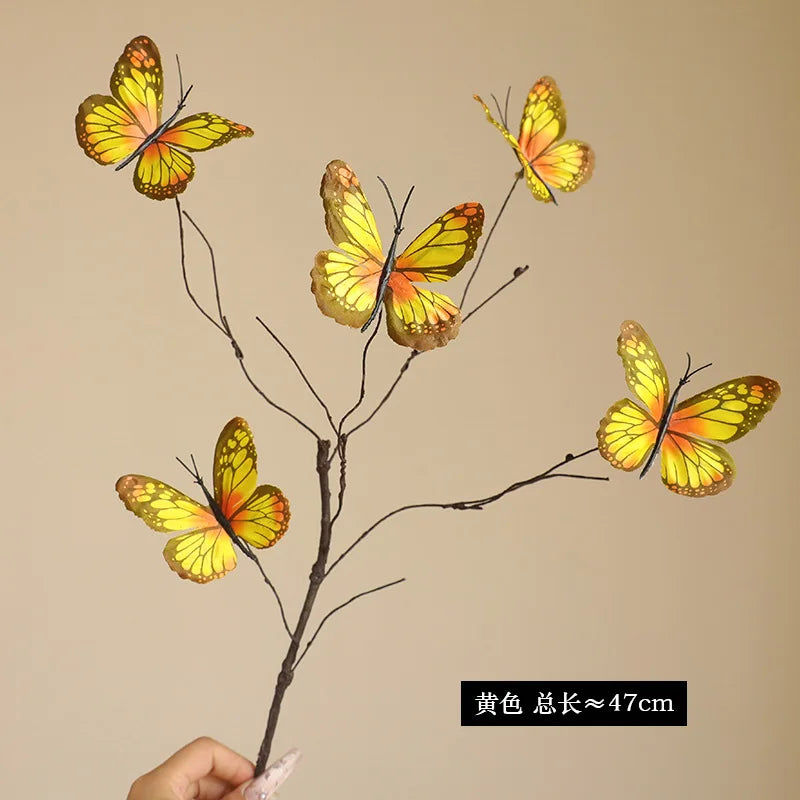Artificial butterfly flower branch for creative decor and weddings