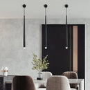 Long tube acrylic and copper cone pendant light for bar and shop