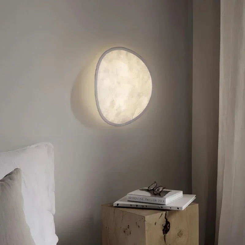 Minimalist silk wall light for decorative indoor lighting