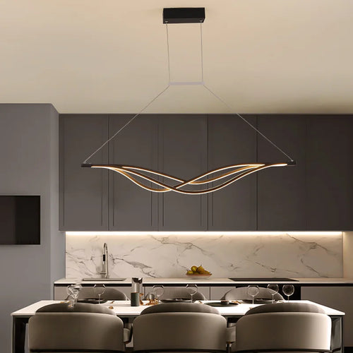 Modern decorative LED chandelier for restaurants and indoor spaces - vue 5 sur 10