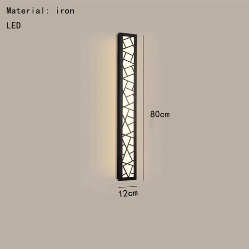 Chinese style LED wall light warm light 3000K acrylic metal - vue 9 sur 11
