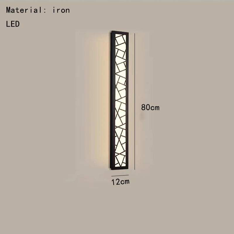 Chinese style LED wall light warm light 3000K acrylic metal - vue 8 sur 11