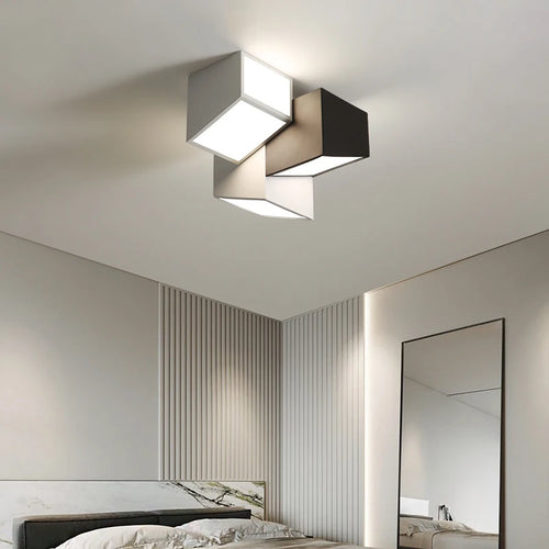 Nordic creative acrylic LED ceiling light for indoor decorative lighting - vue 3 sur 8