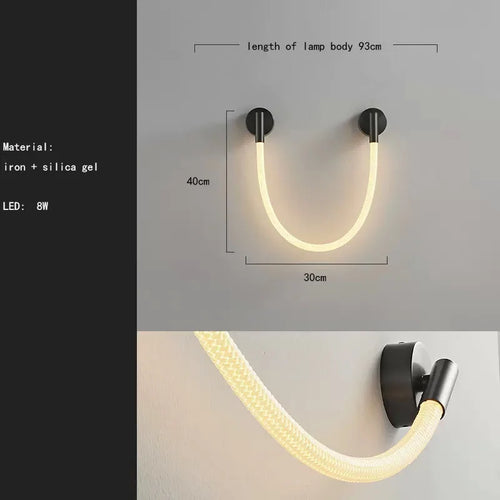 applique murale led en silicone et acier inoxydable 3000k - vue 8 sur 10