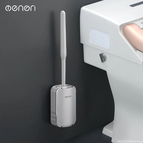 Luxury wall-mounted toilet brush quick cleaning bathroom accessories - vue 11 sur 12