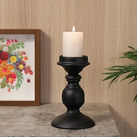 Black iron candle holder nordic style for decoration and weddings
