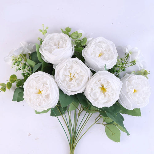 Artificial silk rose bouquet for home decoration - vue 13 sur 16