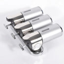 set of 3 wall-mounted liquid soap dispensers