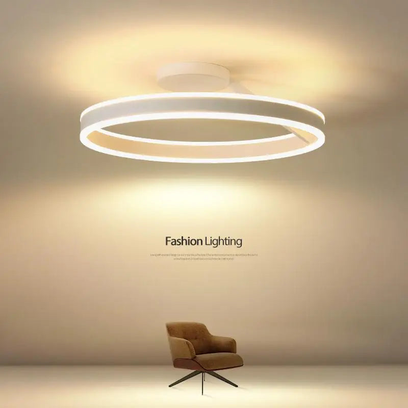 Nordic ring LED adjustable ceiling chandelier for dining, living room, and bedroom