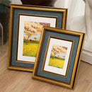 American retro photo frame with golden border for home decoration