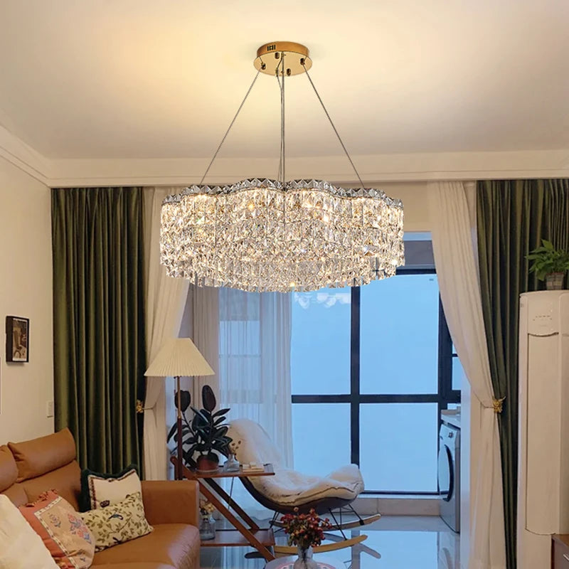 Modern crystal chandelier for elegant indoor lighting