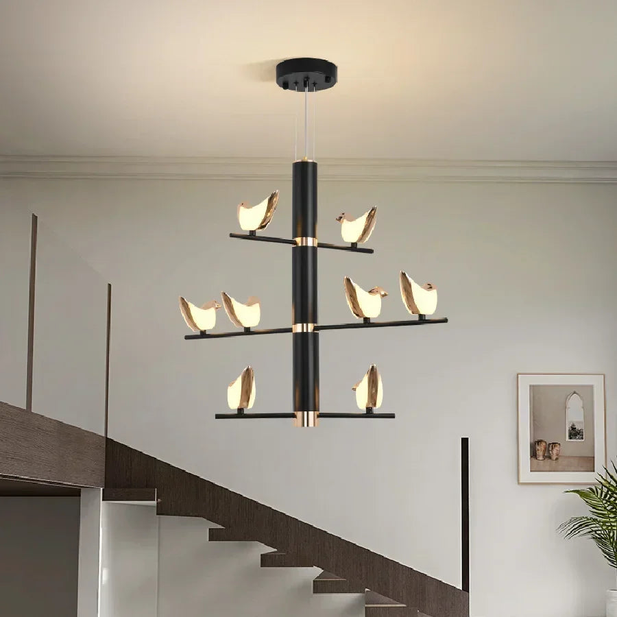 Creative bird-shaped pendant light for modern decor