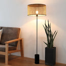 Creative rural style woven rattan floor lamp for indoor use
