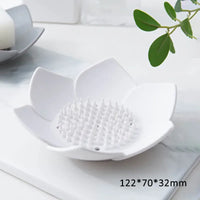 portable silicone non-slip lotus soap box