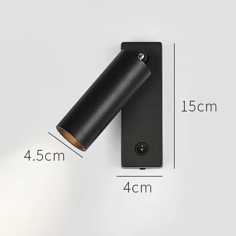 Wall light with directional cylindrical LED spotlight - vue 4 sur 11