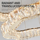 Modern crystal chandelier with elegant LED design