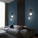 Modern glass wall light with decorative LED shade