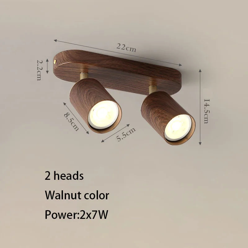 Surface mounted LED spotlight with replaceable bulb and adjustable heads - vue 6 sur 8