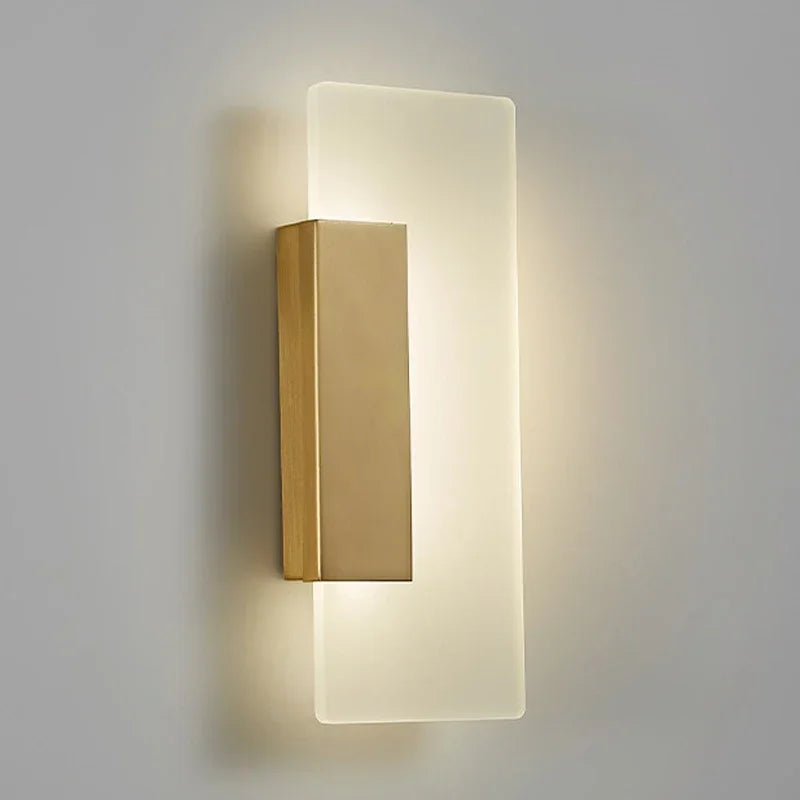 Modern copper LED wall light for interior decoration