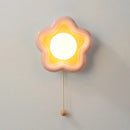 Ceramic flower wall light for children's bedroom