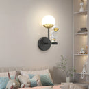 Astronaut and moon wall light for children's room