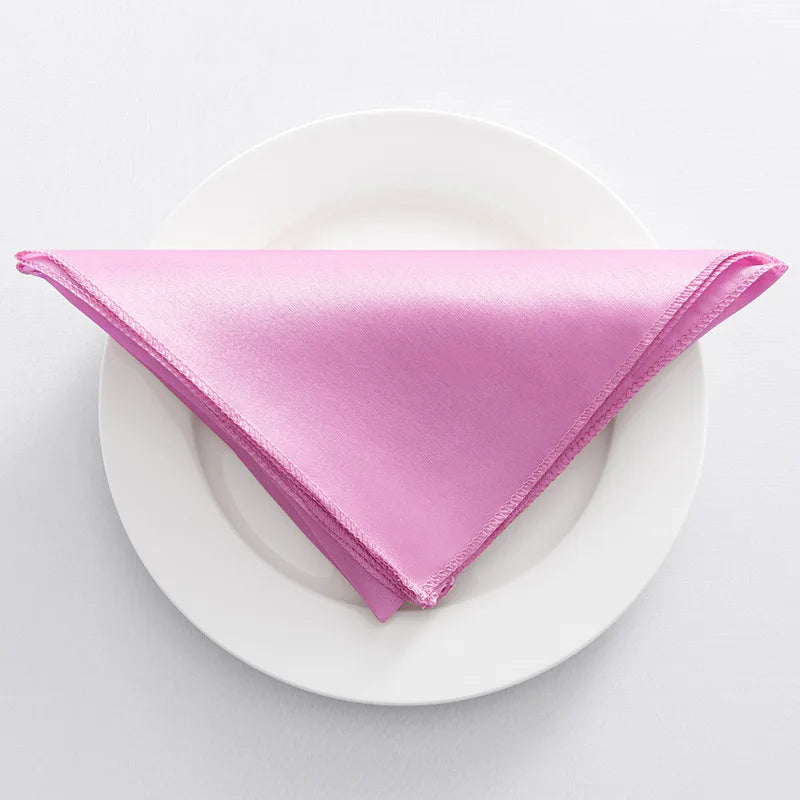 Decorative satin table napkin for weddings and parties