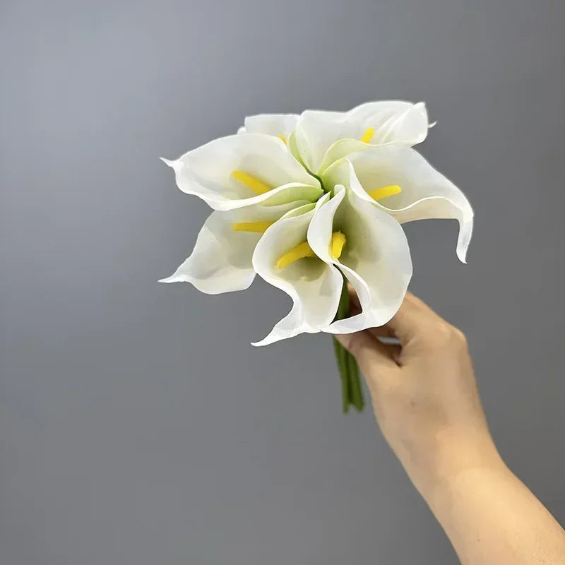 lot de 2 bouquets de lys calla artificiels pour décoration de mariage - vue 11 sur 11