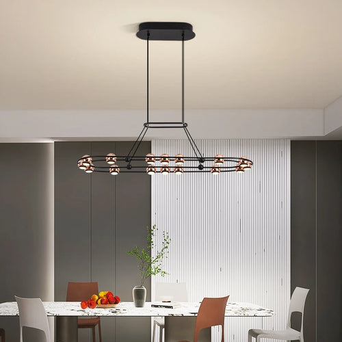 Minimalist modern ball chandelier for interior decoration - vue 3 sur 12