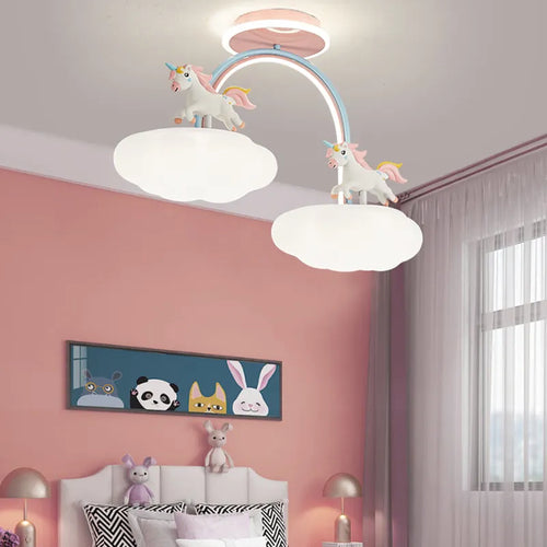 Unicorn cloud ceiling light with remote control full spectrum - vue 2 sur 8