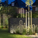 Minimalist round outdoor LED garden and pathway lamp