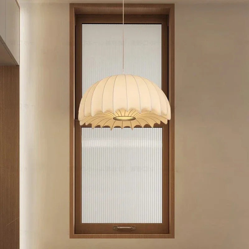 Chinese retro silk chandelier, minimalist style for interior decor