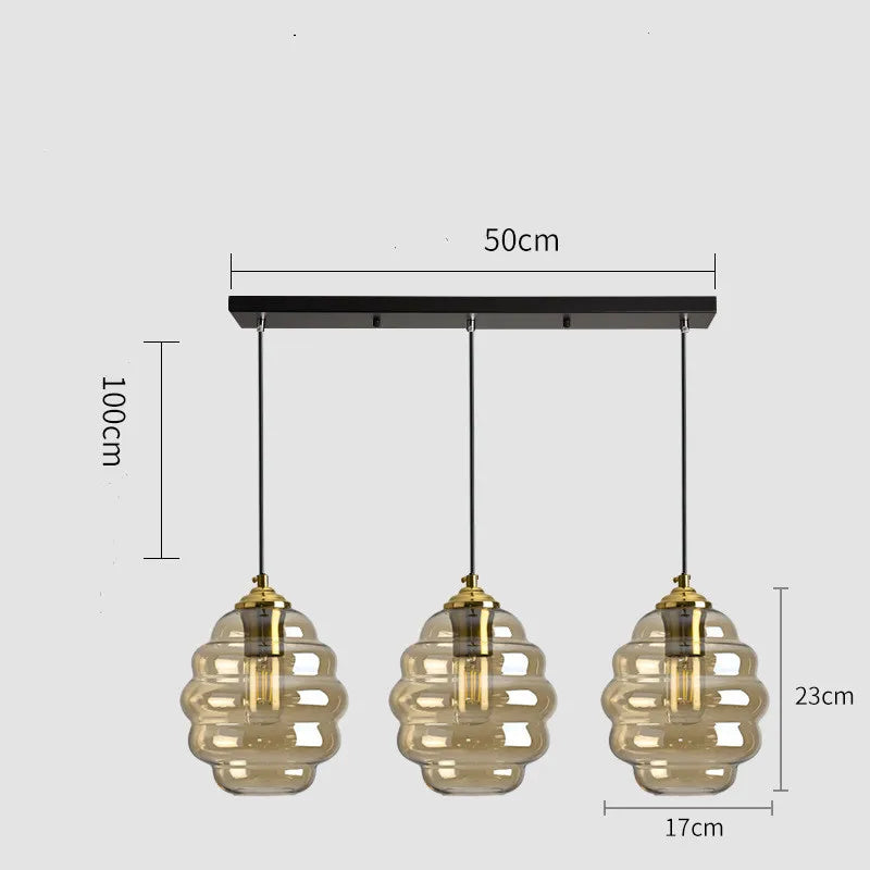 Modern stained glass pendant light for interior decoration - vue 19 sur 24