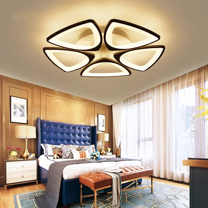 Acrylic geometric petal ceiling light romantic decorative lighting