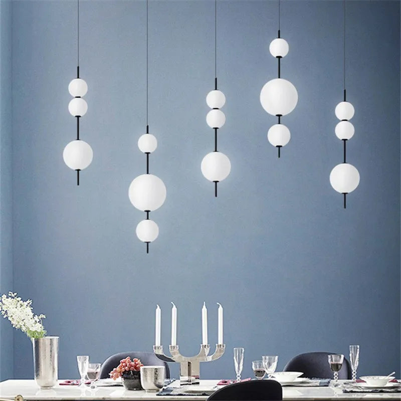 Design beaded pendant light for modern interior decor
