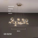 Modern glass chandelier with bubbles for elegant interiors