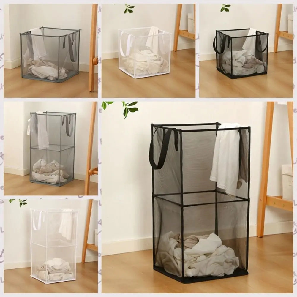 large capacity foldable laundry basket with handles