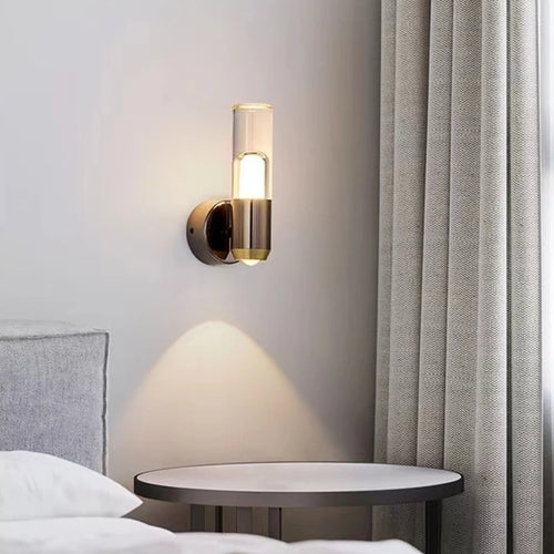 Mini clear acrylic wall light 3000K modern style - vue 2 sur 6