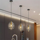 Modern nordic stained glass ball pendant light
