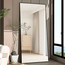 CASSILANDO Full Length Mirror 65" * 24", Floor Standing Mirror, Black Metal Frame Mirror， Full Body Mirror