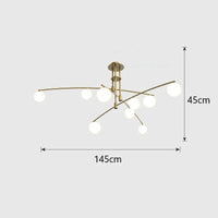 Modern LED glass chandelier Youlaike for living room and kitchen
