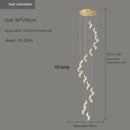 Modern nordic LED spiral twist acrylic chandelier