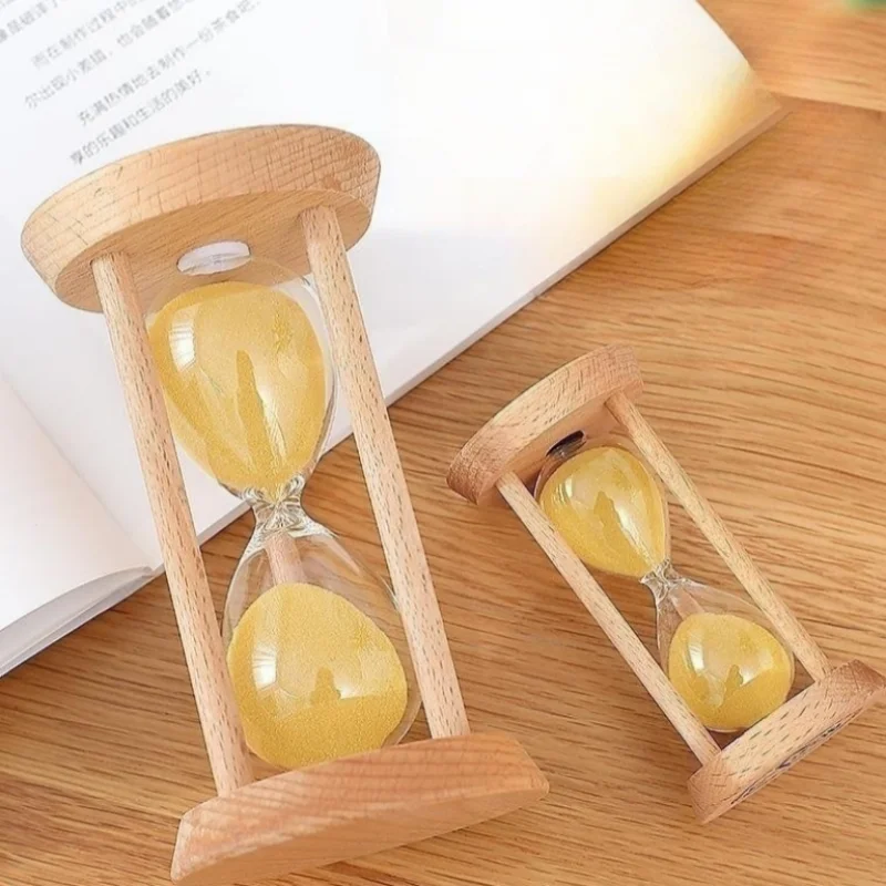 wooden hourglass decorative timer for children and birthdays